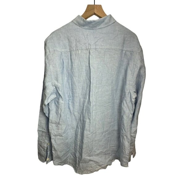 Tommy Bahama Easy Breezer 100% Linen LS Button Up Shirt Mens Large NEW $98 Blue - Picture 8 of 8